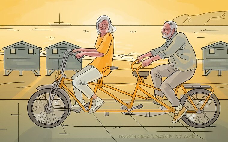 Mann Frau Tandemfahrrad iurFRIEND® AG