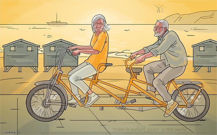 Mann Frau Tandemfahrrad iurFRIEND® AG