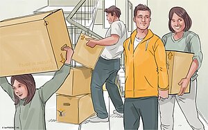 Was wird bei Scheidung mit Sachen der ausgezogenen Kinder